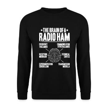 Amateurfunker Amateurfunk Radio Ham Amateur Radio - Unisex Sweatshirt - black - Front - Alina (178cm) & Michal (187cm)