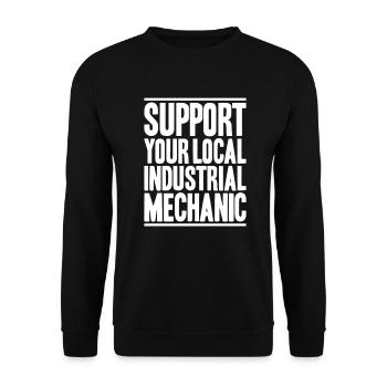 Industriemechaniker Mécanicien Industriel - Sweat-shirt Unisexe - noir - Devant - Alina (178cm) & Michal (187cm)