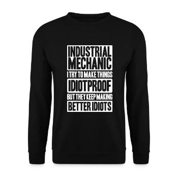 Industriemechaniker Industrial Mechanic - Unisex Pullover - Schwarz - Vorne - Alina (178cm) & Michal (187cm)