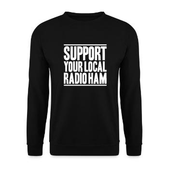 Amateurfunker Amateurfunk Radio Ham Amateur Radio - Unisex Sweatshirt - black - Front - Alina (178cm) & Michal (187cm)