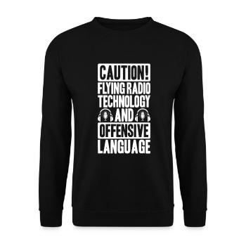 Amateurfunker Amateurfunk Radio Ham Amateur Radio - Unisex Sweatshirt - black - Front - Alina (178cm) & Michal (187cm)