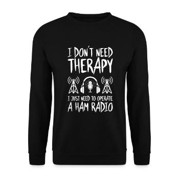 Amateurfunker Amateurfunk Radio Ham Amateur Radio - Unisex Sweatshirt - black - Front - Alina (178cm) & Michal (187cm)
