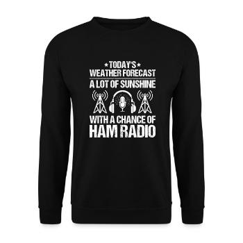 Amateurfunker Amateurfunk Radio Ham Amateur Radio - Sweat-shirt Unisexe - noir - Devant - Alina (178cm) & Michal (187cm)