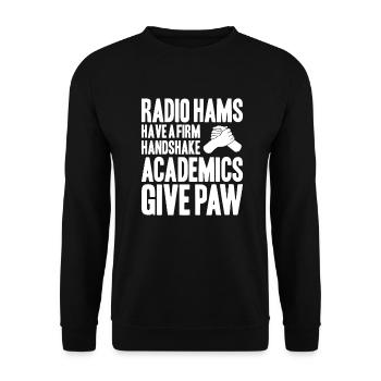 Amateurfunker Amateurfunk Radio Ham Amateur Radio - Unisex Sweatshirt - black - Front - Alina (178cm) & Michal (187cm)