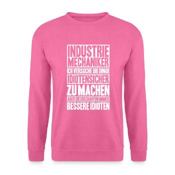 Industriemechaniker Industrial Mechanic - Unisex Pullover - Pink - Vorne