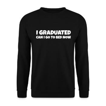 Degree Sleeping University Master Bachelor School - Unisex Sweatshirt - black - Front - Alina (178cm) & Michal (187cm)