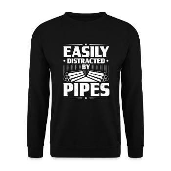 Pipeline Constructor Pipeline Construction Pipelayer - Unisex Sweatshirt - black - Front - Alina (178cm) & Michal (187cm)