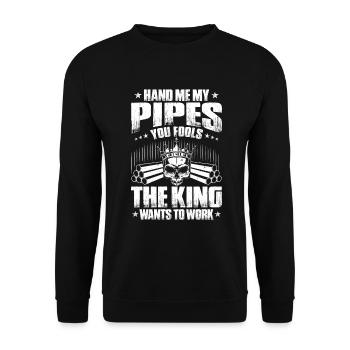 Pipeline Constructor Pipeline Construction Pipelayer - Unisex Sweatshirt - black - Front - Alina (178cm) & Michal (187cm)