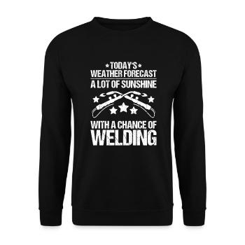 Schweißer Schweißen Schweißerei Welder Welding - Unisex Sweatshirt - black - Front - Alina (178cm) & Michal (187cm)