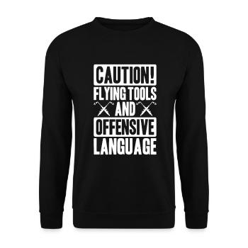 Schweißer Schweißen Schweißerei Welder Welding - Unisex Sweatshirt - black - Front - Alina (178cm) & Michal (187cm)