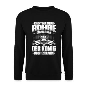 Pipeline Constructor Pipeline Construction Pipelayer - Unisex Sweatshirt - black - Front - Alina (178cm) & Michal (187cm)