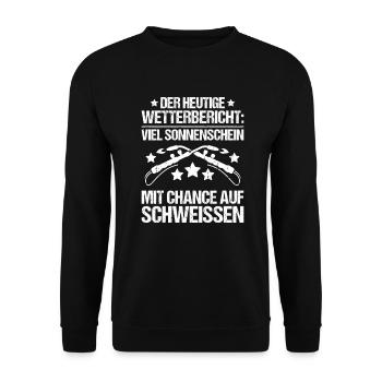 Schweißer Schweißen Schweißerei Welder Welding - Unisex Pullover - Schwarz - Vorne - Alina (178cm) & Michal (187cm)