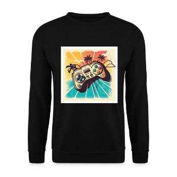 Every Now And Then I Leave My Room Gamer Gaming - Unisex Pullover - Schwarz - Vorne - Alina (178cm) & Michal (187cm)