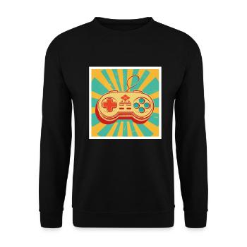 Every Now And Then I Leave My Room Gamer Gaming - Unisex Pullover - Schwarz - Vorne - Alina (178cm) & Michal (187cm)