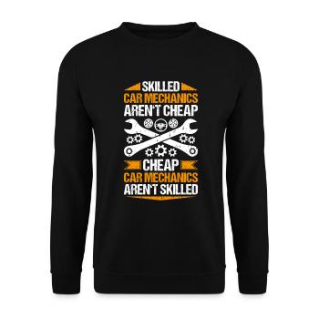 Mécatronicien automobile Mécanicien automobile Mécanicien automobile - Sweat-shirt Unisexe - noir - Devant - Alina (178cm) & Michal (187cm)