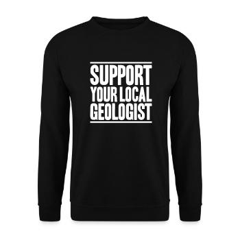 Geologie Geologe Geologist Geology Geologin - Unisex Sweatshirt - black - Front - Alina (178cm) & Michal (187cm)