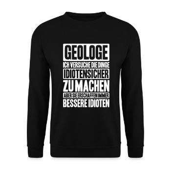 Geologie Geologe Geologist Geology Geologin - Unisex Pullover - Schwarz - Vorne - Alina (178cm) & Michal (187cm)