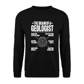 Geologie Geologe Geologist Geology Geologin - Unisex Sweatshirt - black - Front - Alina (178cm) & Michal (187cm)