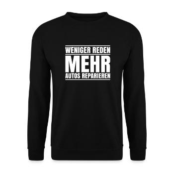 KFZ-Mechatroniker Car Mechanic Auto Mechanic - Unisex Pullover - Schwarz - Vorne - Alina (178cm) & Michal (187cm)