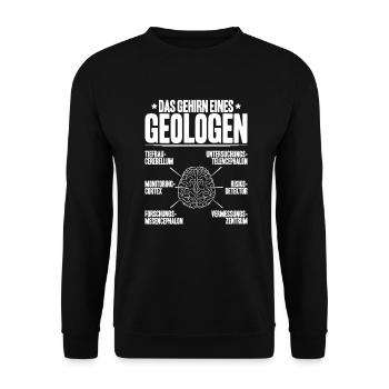 Geologie Geologe Geologist Geology Geologin - Unisex Pullover - Schwarz - Vorne - Alina (178cm) & Michal (187cm)
