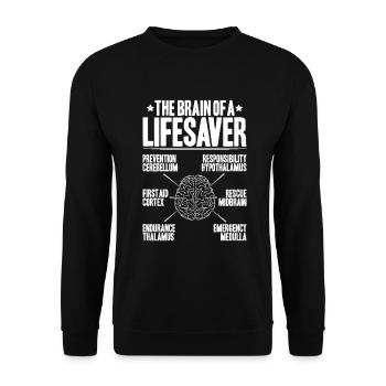 Sauveteur sauvetage aquatique sauveteur - Sweat-shirt Unisexe - noir - Devant - Alina (178cm) & Michal (187cm)