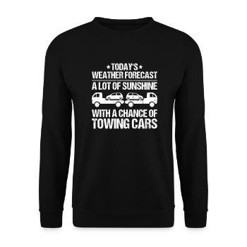 Conducteur de dépanneuse de service - Sweat-shirt Unisexe - noir - Devant - Alina (178cm) & Michal (187cm)