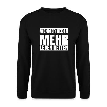 Rettungsschwimmer Wasserrettung Lifesaver - Unisex Pullover - Schwarz - Vorne - Alina (178cm) & Michal (187cm)