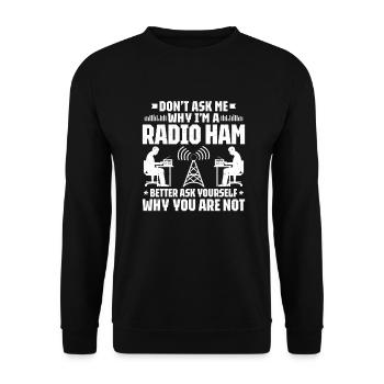 Amateurfunker Amateurfunk Radio Ham Amateur Radio - Sweat-shirt Unisexe - noir - Devant - Alina (178cm) & Michal (187cm)