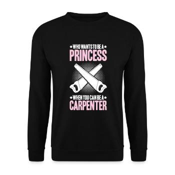 Zimmerer Zimmermann Zimmerei Carpenter Carpentry - Unisex Sweatshirt - black - Front - Alina (178cm) & Michal (187cm)
