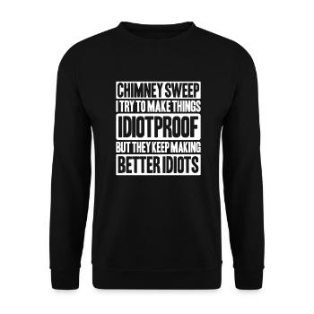 Schornsteinfeger Kaminkehrer Ramoneur - Sweat-shirt Unisexe - noir - Devant - Alina (178cm) & Michal (187cm)