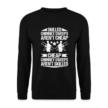 Schornsteinfeger Kaminkehrer Ramoneur - Sweat-shirt Unisexe - noir - Devant - Alina (178cm) & Michal (187cm)