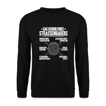 Straßenbauer Asphaltbauer Straßenbau - Unisex Pullover - Schwarz - Vorne - Alina (178cm) & Michal (187cm)