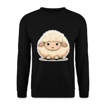 Schaf Schäfchen Tierwirt Schafsbauer Schäfer Bauer - Unisex Pullover - Schwarz - Vorne - Alina (178cm) & Michal (187cm)