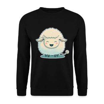 Schaf Schäfchen Tierwirt Schafsbauer Schäfer Bauer - Unisex Pullover - Schwarz - Vorne - Alina (178cm) & Michal (187cm)
