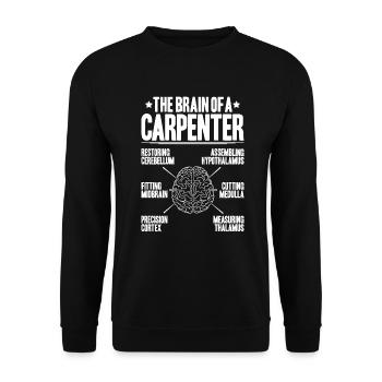 Zimmerer Zimmermann Zimmerei Charpentier Menuiserie - Sweat-shirt Unisexe - noir - Devant - Alina (178cm) & Michal (187cm)