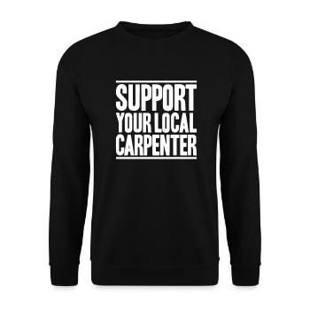 Zimmerer Zimmermann Zimmerei Carpenter Carpentry - Unisex Sweatshirt - black - Front - Alina (178cm) & Michal (187cm)