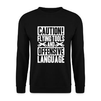 Zimmerer Zimmermann Zimmerei Carpenter Carpentry - Unisex Pullover - Schwarz - Vorne - Alina (178cm) & Michal (187cm)