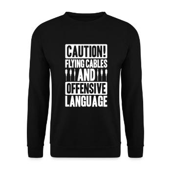 Veranstaltungstechniker Technicien événementiel - Sweat-shirt Unisexe - noir - Devant - Alina (178cm) & Michal (187cm)
