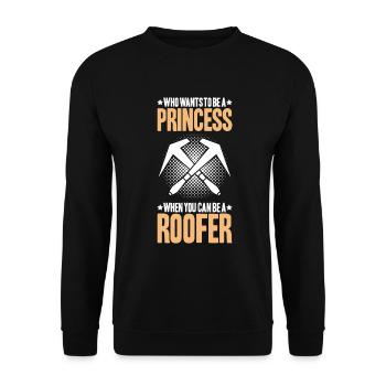 Roofer Roofing Roofing Roofing Roofers Roofing - Unisex Sweatshirt - black - Front - Alina (178cm) & Michal (187cm)
