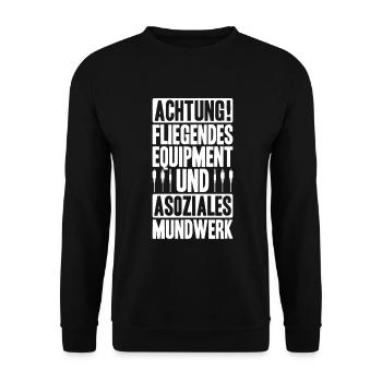 Veranstaltungstechniker Event Technician - Unisex Pullover - Schwarz - Vorne - Alina (178cm) & Michal (187cm)