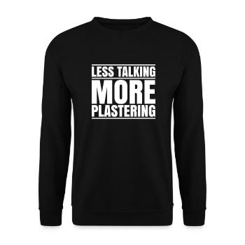 Stuckateur Plasterer Stukkateur Gipser Verputzer - Unisex Sweatshirt - black - Front - Alina (178cm) & Michal (187cm)