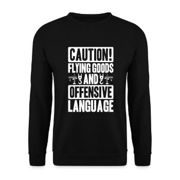 Kranführer Kranfahrer Kran Crane Operator - Unisex Sweatshirt - black - Front - Alina (178cm) & Michal (187cm)