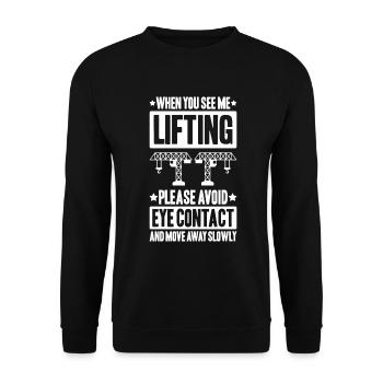 Kranführer Kranfahrer Kran Crane Operator - Unisex Sweatshirt - black - Front - Alina (178cm) & Michal (187cm)