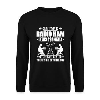 Amateurfunker Amateurfunk Radio Ham Amateur Radio - Unisex Sweatshirt - black - Front - Alina (178cm) & Michal (187cm)