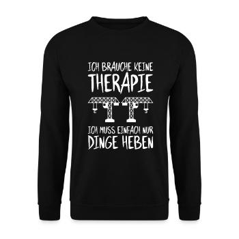 Kranführer Kranfahrer Kran Crane Operator - Unisex Pullover - Schwarz - Vorne - Alina (178cm) & Michal (187cm)