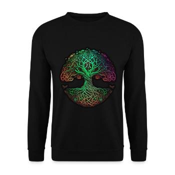 Arbre de vie Vikings celtiques - Sweat-shirt Unisexe - noir - Devant - Alina (178cm) & Michal (187cm)