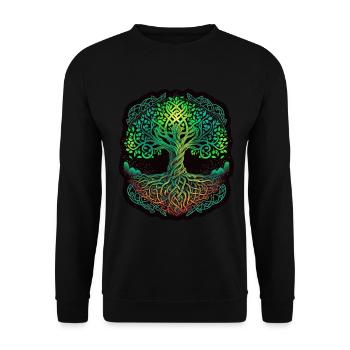Arbre de vie Vikings celtiques - Sweat-shirt Unisexe - noir - Devant - Alina (178cm) & Michal (187cm)