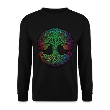 Arbre de vie Vikings celtiques - Sweat-shirt Unisexe - noir - Devant - Alina (178cm) & Michal (187cm)