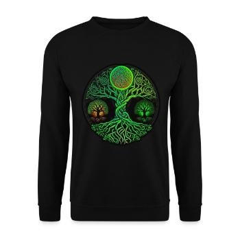 Arbre de vie Vikings celtiques - Sweat-shirt Unisexe - noir - Devant - Alina (178cm) & Michal (187cm)