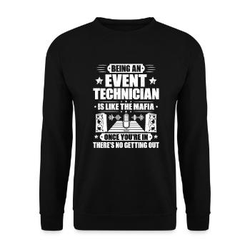 Veranstaltungstechniker Technicien événementiel - Sweat-shirt Unisexe - noir - Devant - Alina (178cm) & Michal (187cm)